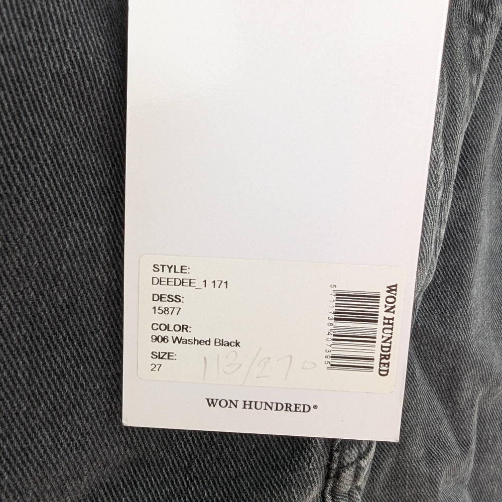 BNWT Won Hundred Jeans SIZE 27 CHIC DETAILS!